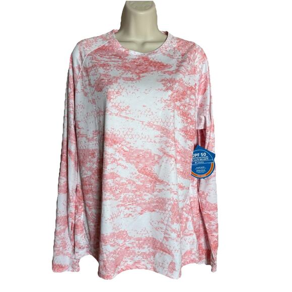 Columbia Women’s NWT Super Tidal Omni Shade Tee~Peach UPF50~L.Slv~Style #1709221 - Picture 1 of 10